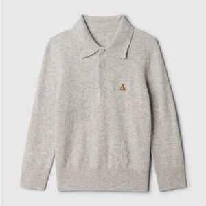 BabyGAP Cashsoft Light Gray Polo Sweater